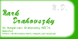 mark drahovszky business card